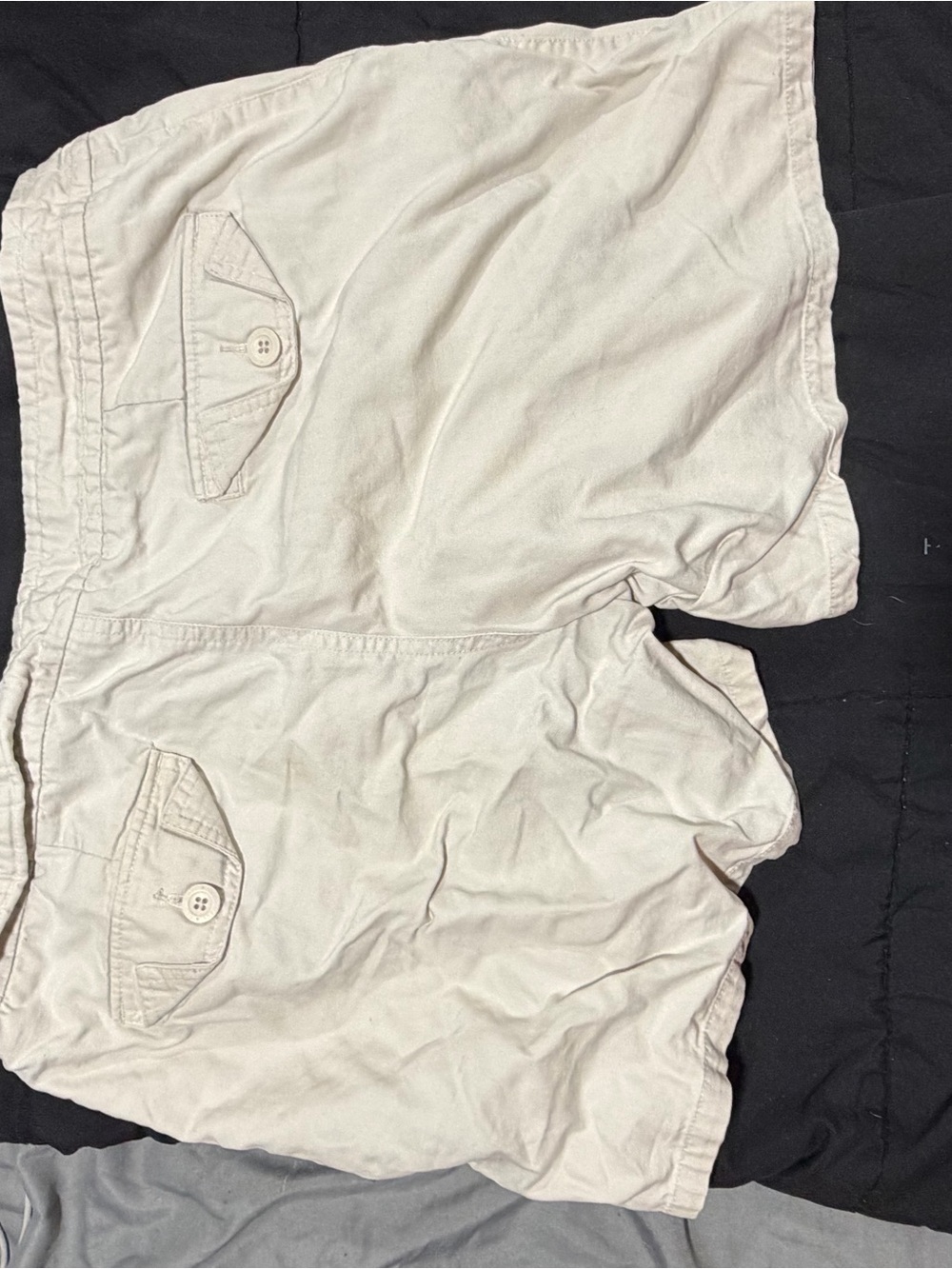 Old Navy Cream Women's Cargo Shorts with Button-Flap Pockets